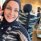 Nour Oversized Abaya - Blue Lightning