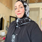 Printed Jersey Hijab: Rorschach Retro Inkblot