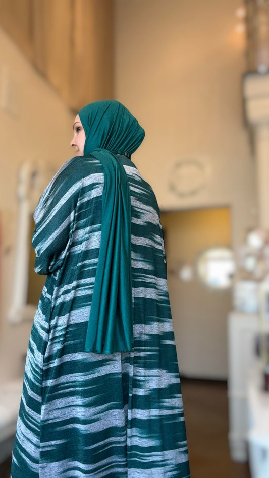 Nour Oversized Abaya - Green Lightning