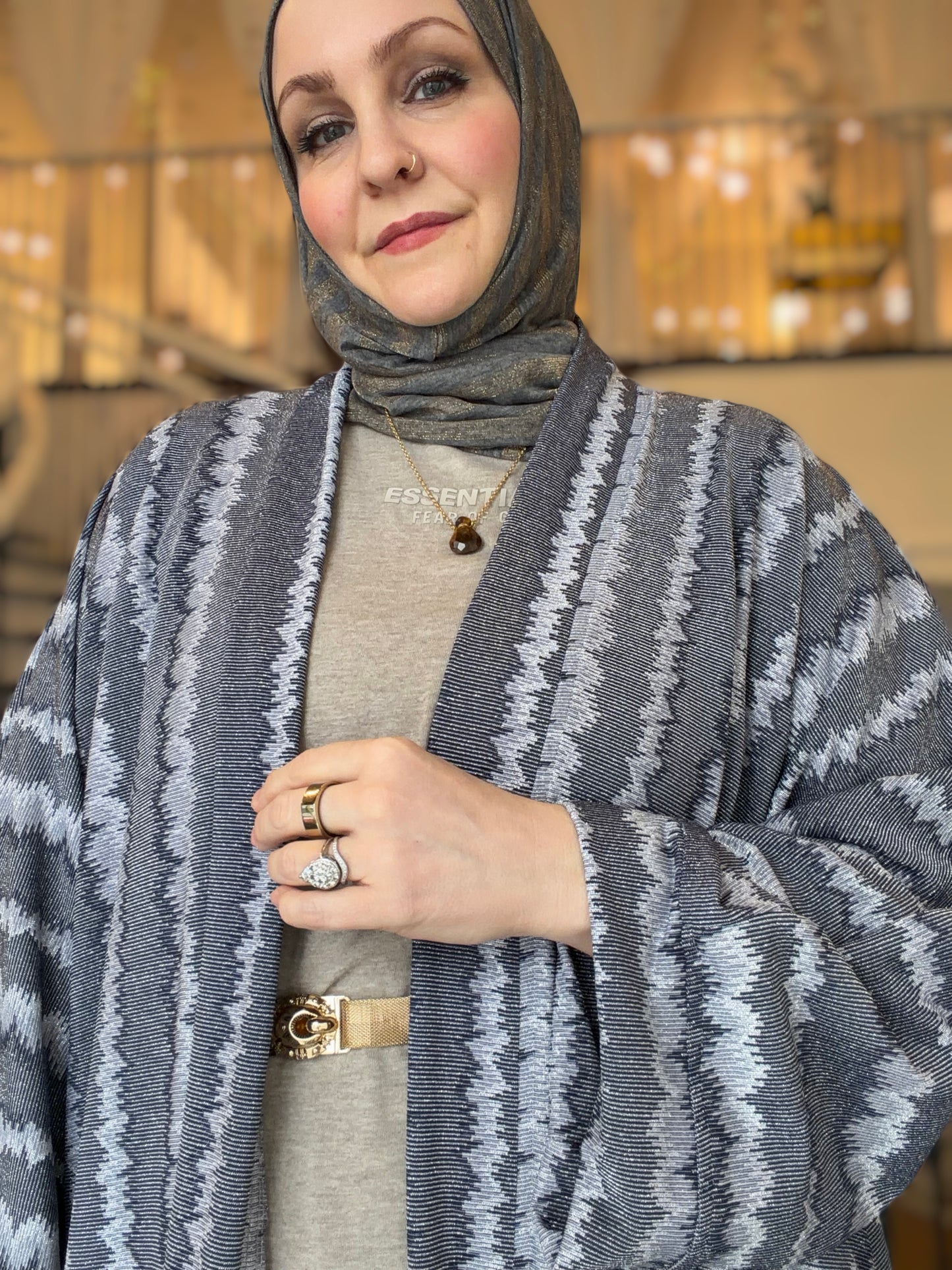 Nour Oversized Abaya - Celestial Tide