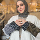 One-of-One | The Power Silhouette Abaya - Black & White Patchwork (Upcycled)
