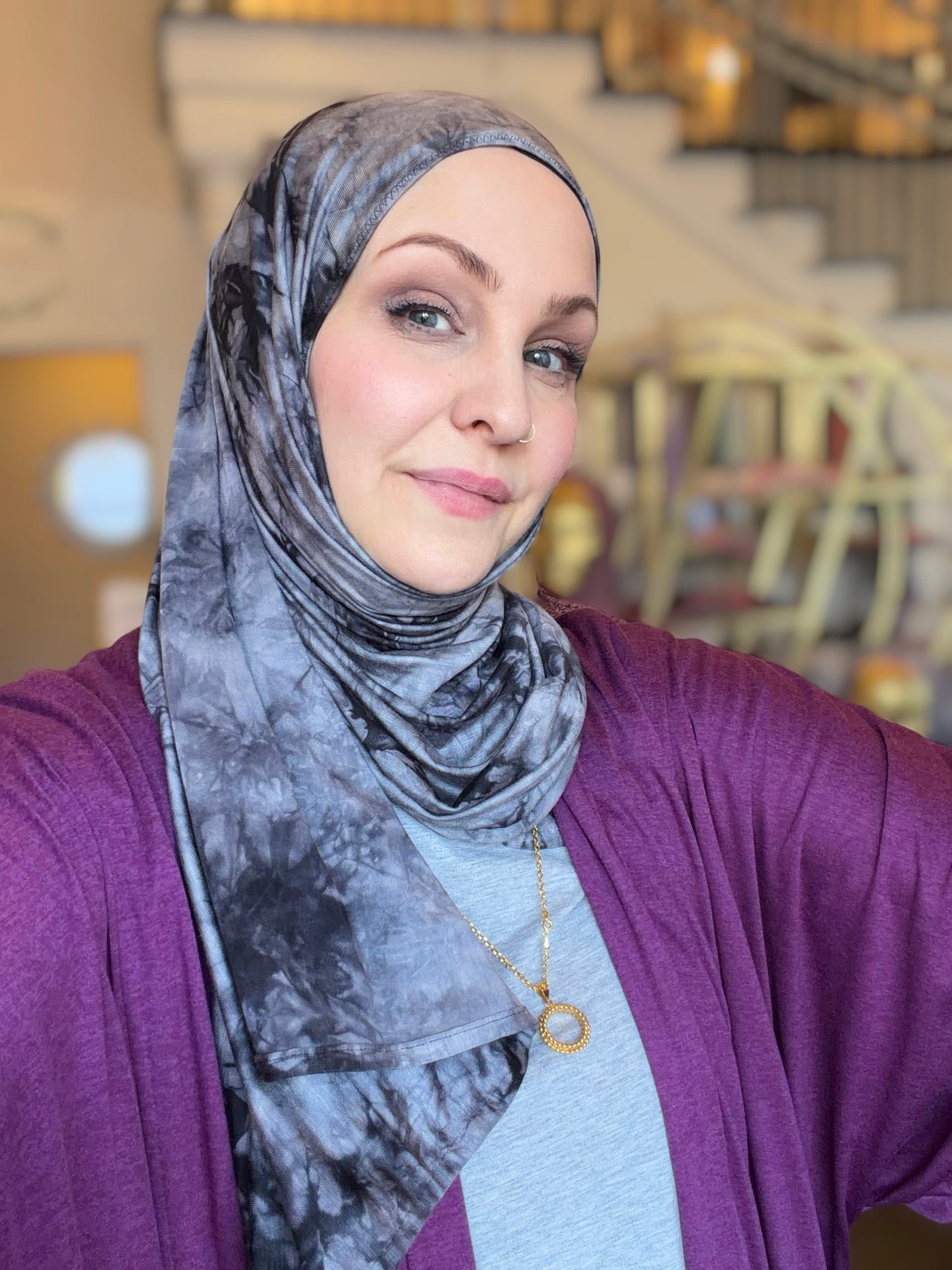 Tie Dye Jersey Hijab: Lenora