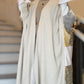 One-of-One | The Power Silhouette Abaya - Cream & Grey Patchwork (Upcycled)