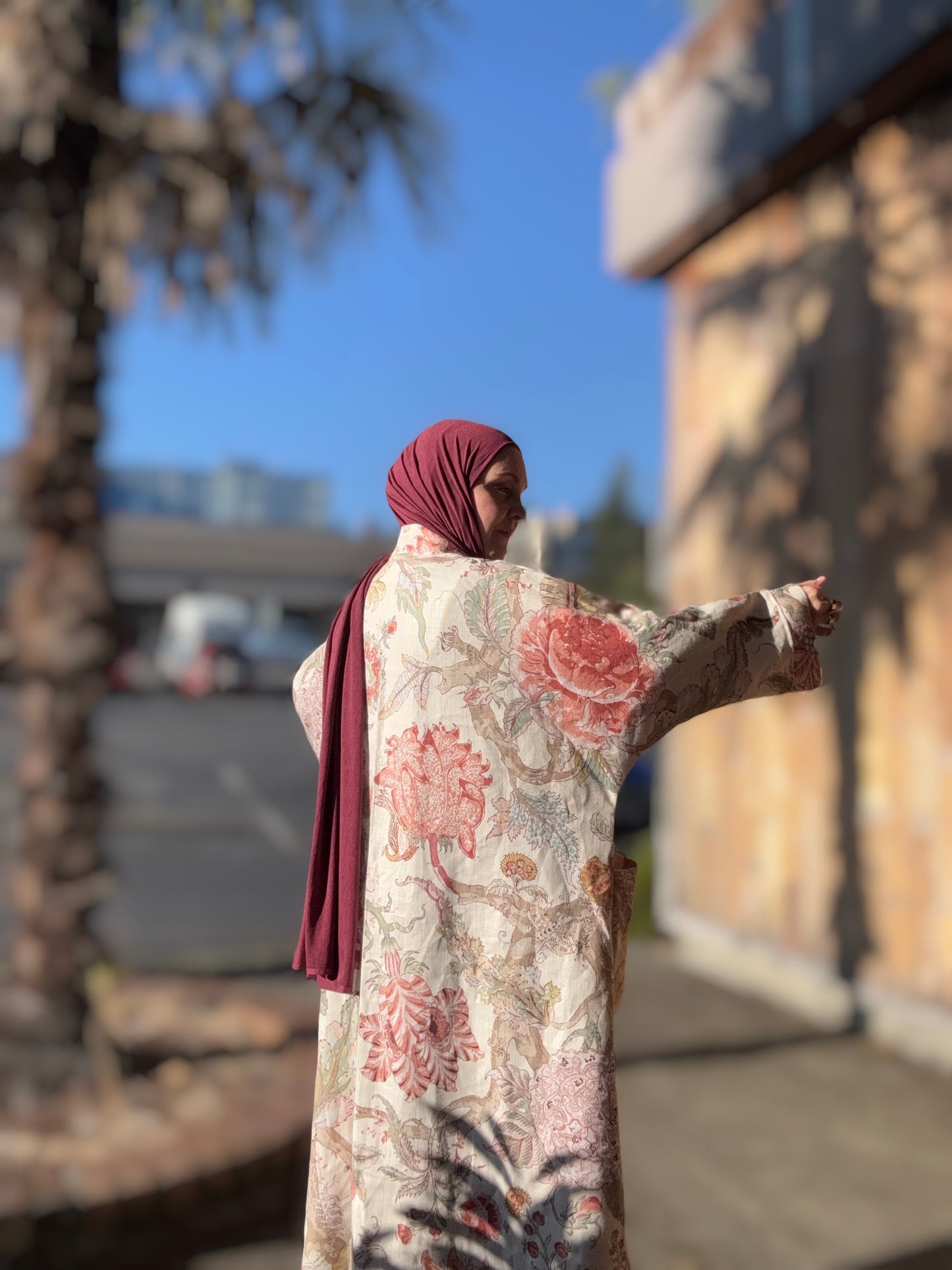 Pocket Anorak Abaya - Autumn Botanica Tapestry