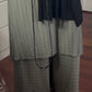 Jersey Palazzo Pant: Striped Dark Sage