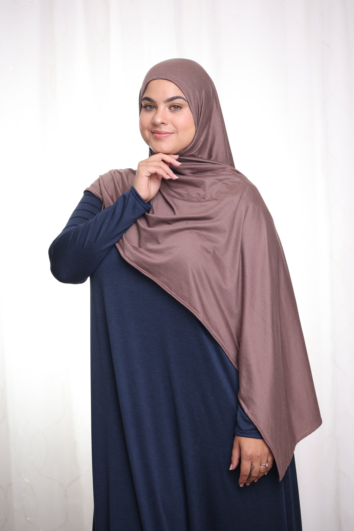 Performance Jersey Hijab: Mocha Latte