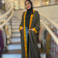 Guadalupe Sweater Knit Abaya – Mexican Gold Metallic