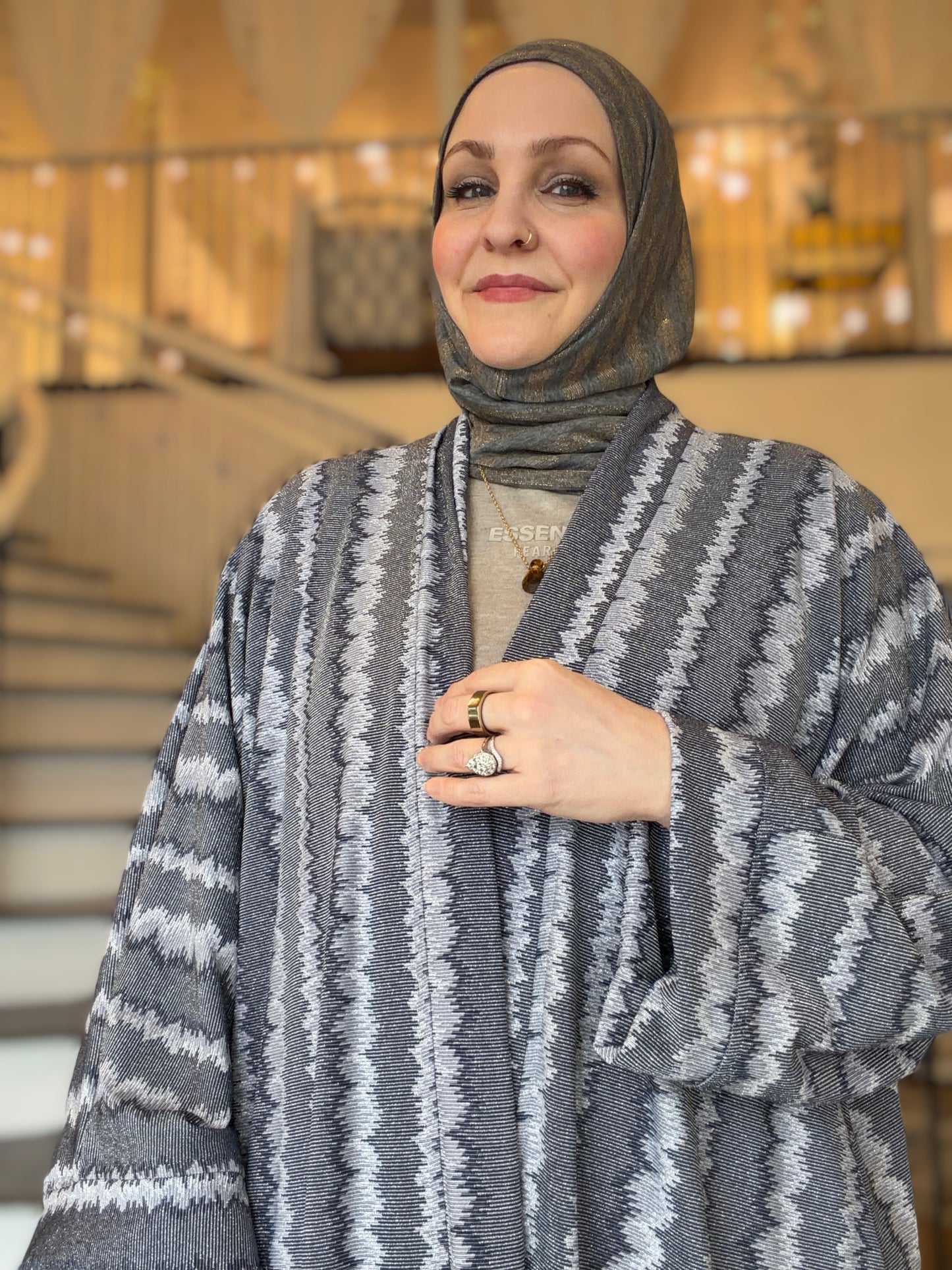 Nour Oversized Abaya - Celestial Tide