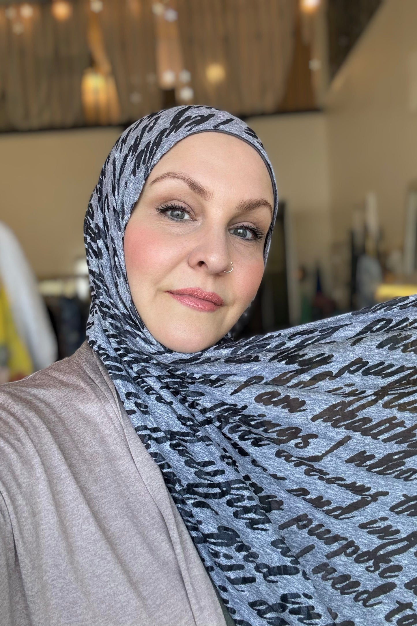 Burnout Tissue Jersey Hijab: Purposeful