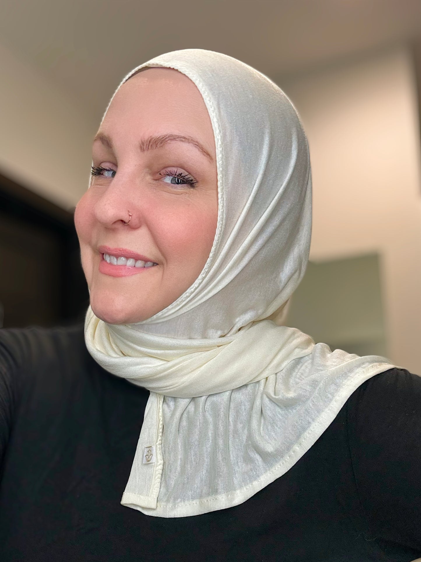 Jersey Hijab: Cream