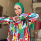 MC Everyday Active Tunic - Abstract Brush Stroke
