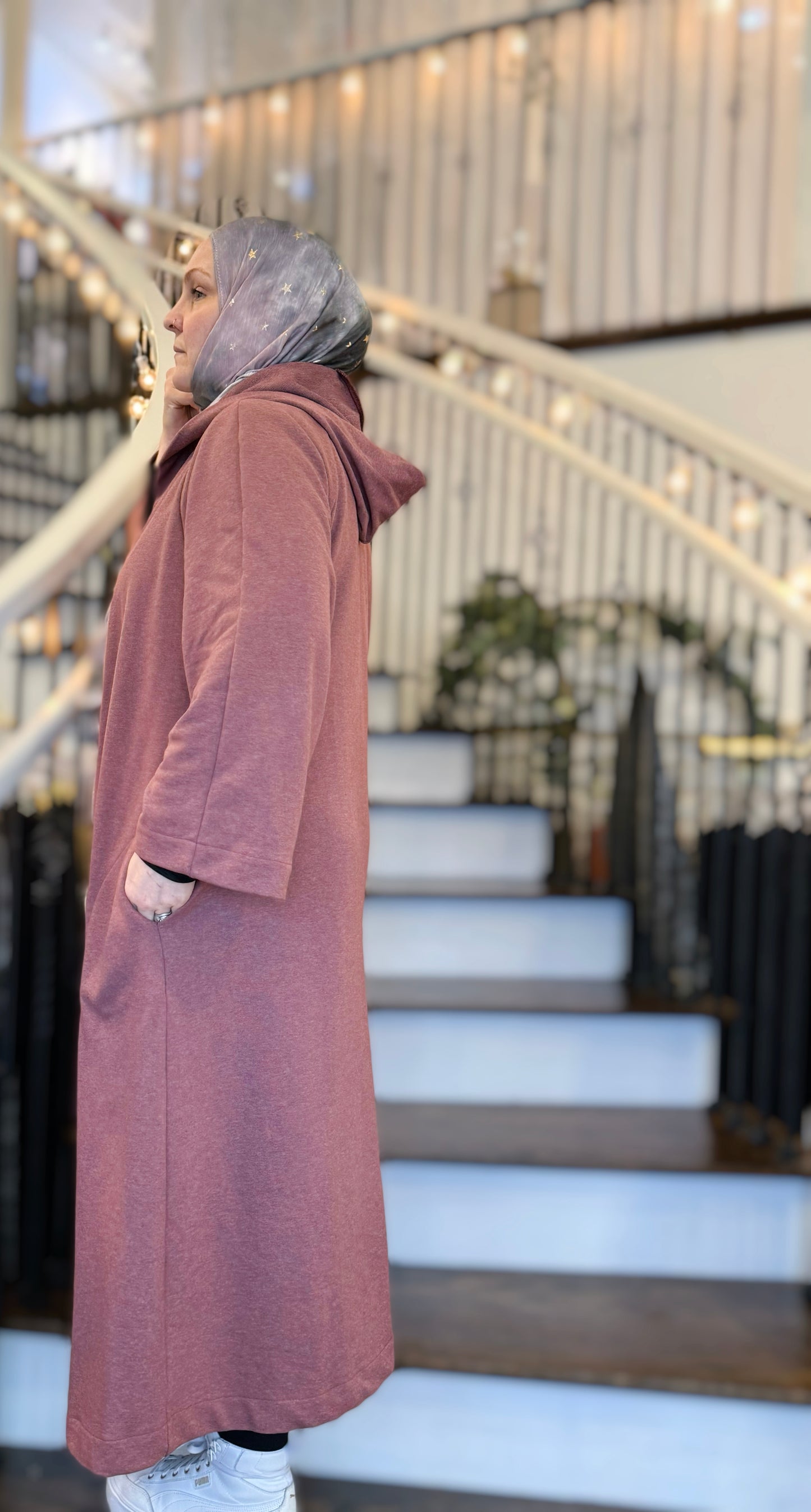 Laila Oversized Hooded Cardigan - Copper Rose