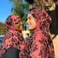 Printed Jersey Hijab: Deep Rose