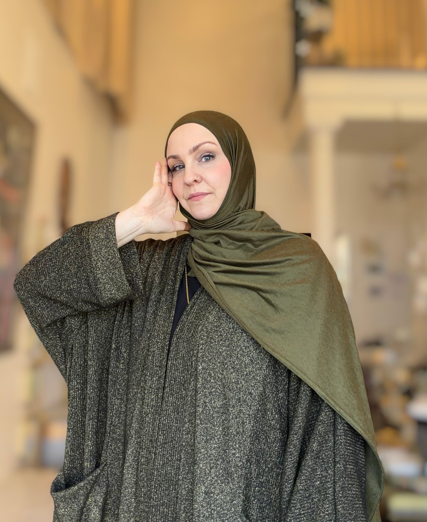 Performance Jersey Hijab: Dark Moss