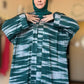 Nour Oversized Abaya - Green Lightning
