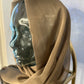 Iridescent Chiffon Hijab: Taupe