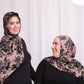 Printed Jersey Hijab: Taupe Rose