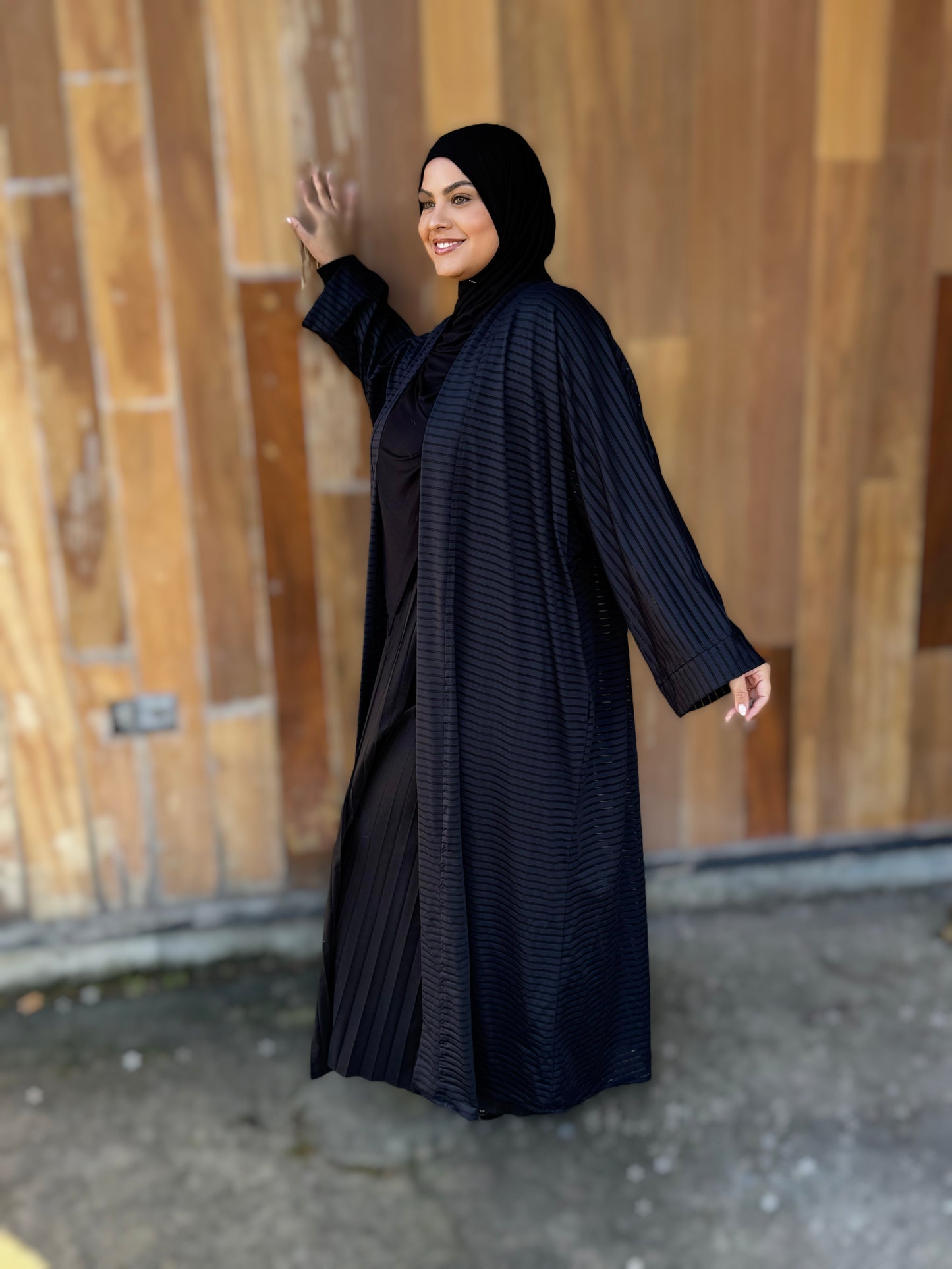 Nour Oversized Abaya - Eid Limited Edition Striped