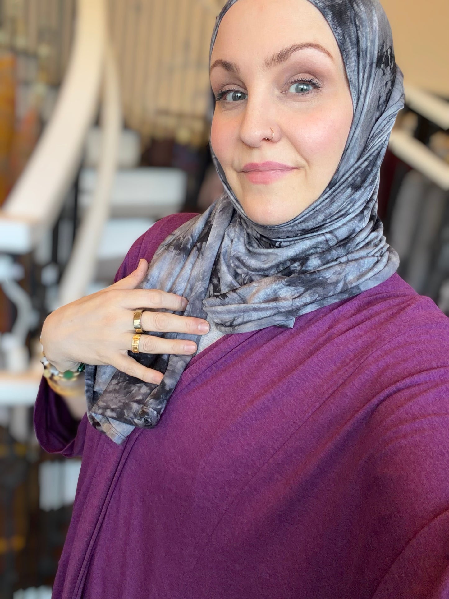 Tie Dye Jersey Hijab: Lenora