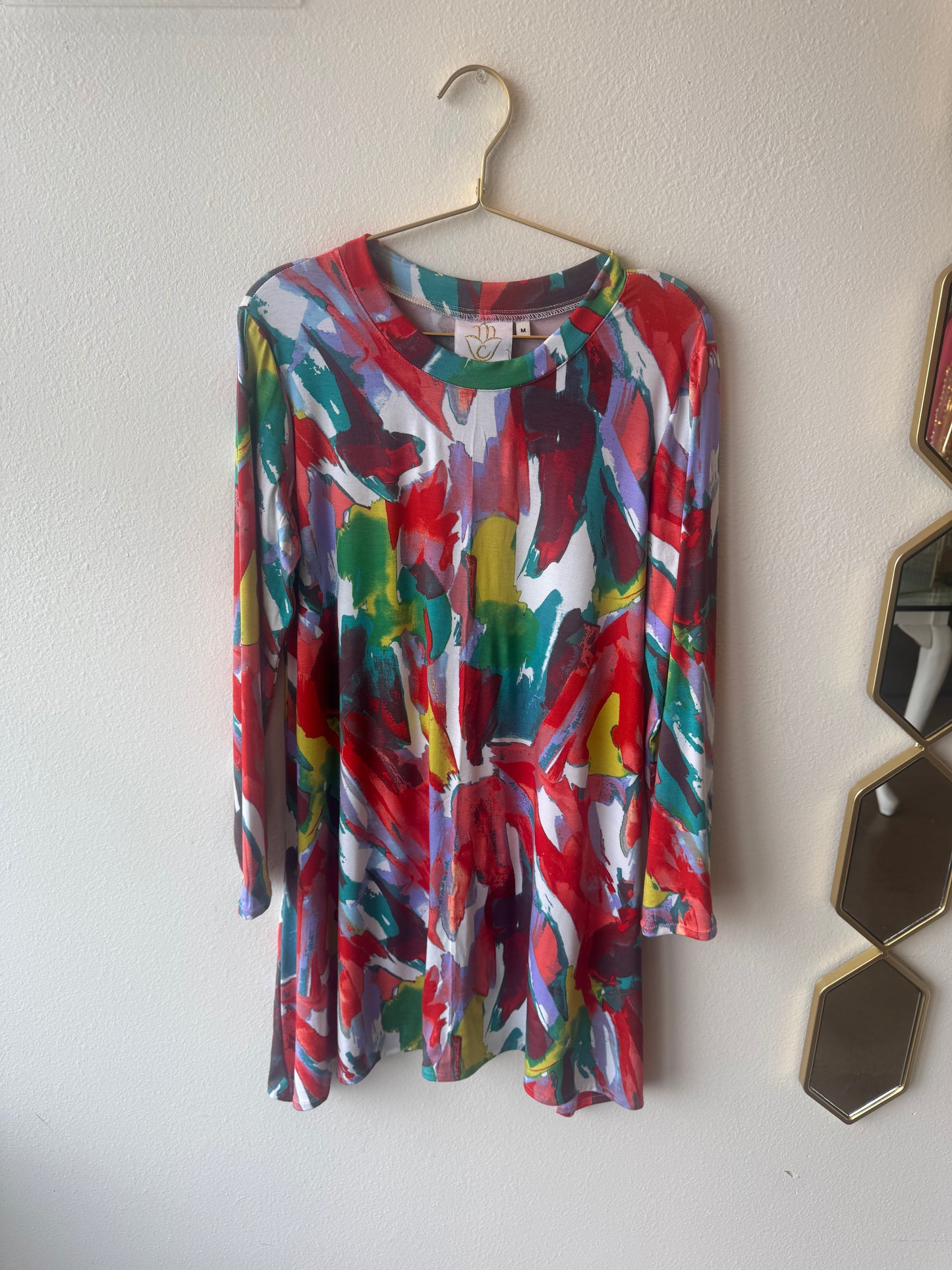 MC Everyday Active Tunic - Abstract Brush Stroke