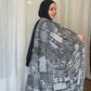 Nour Oversized Abaya - Alabaster Burnout