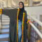 Guadalupe Sweater Knit Abaya – Mexican Gold Metallic
