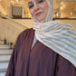 Metallic Tissue Jersey Hijab: Gilden Cream