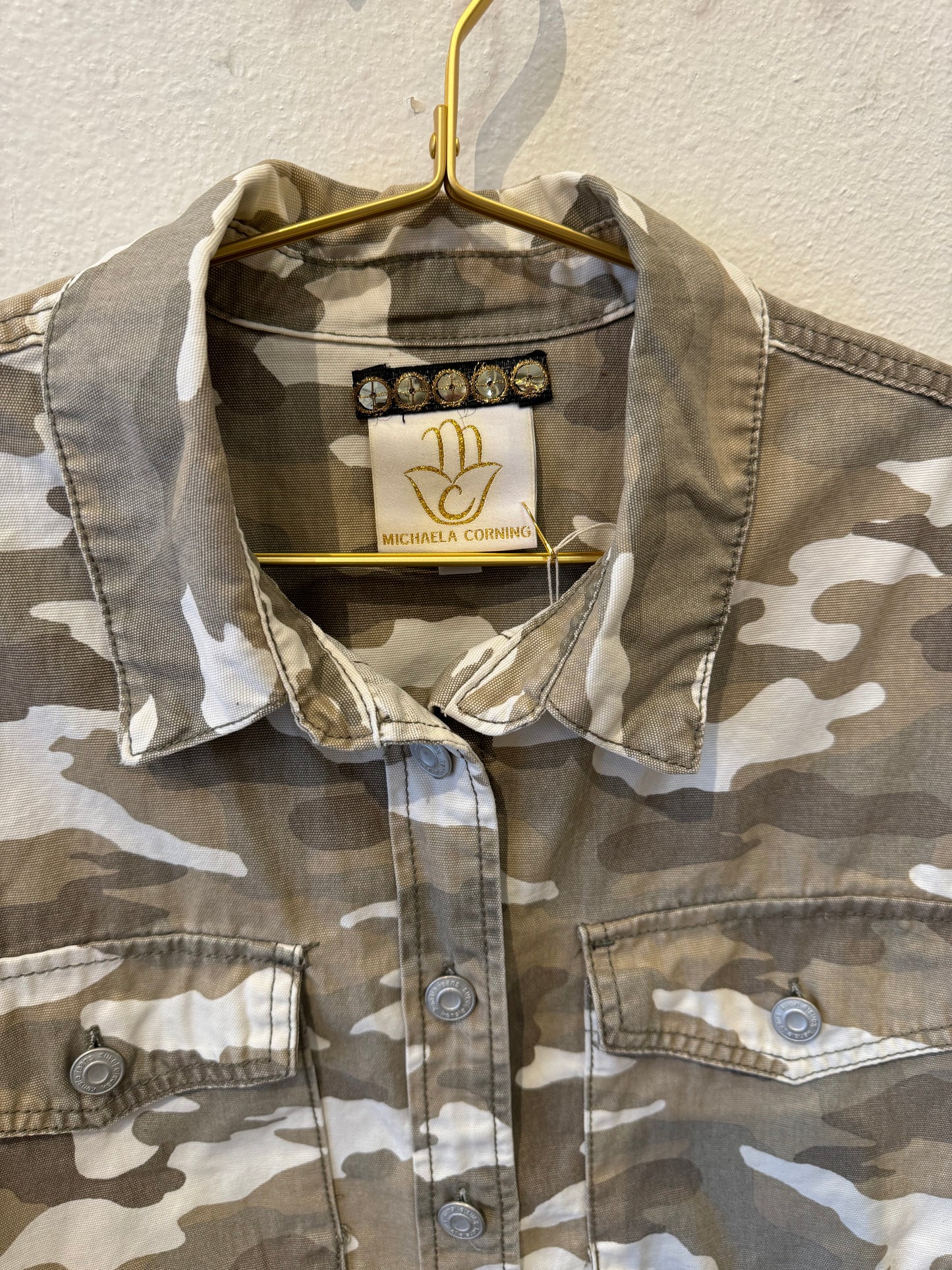 Palestinian Kuffiyah Camo Cropped Jean Jacket