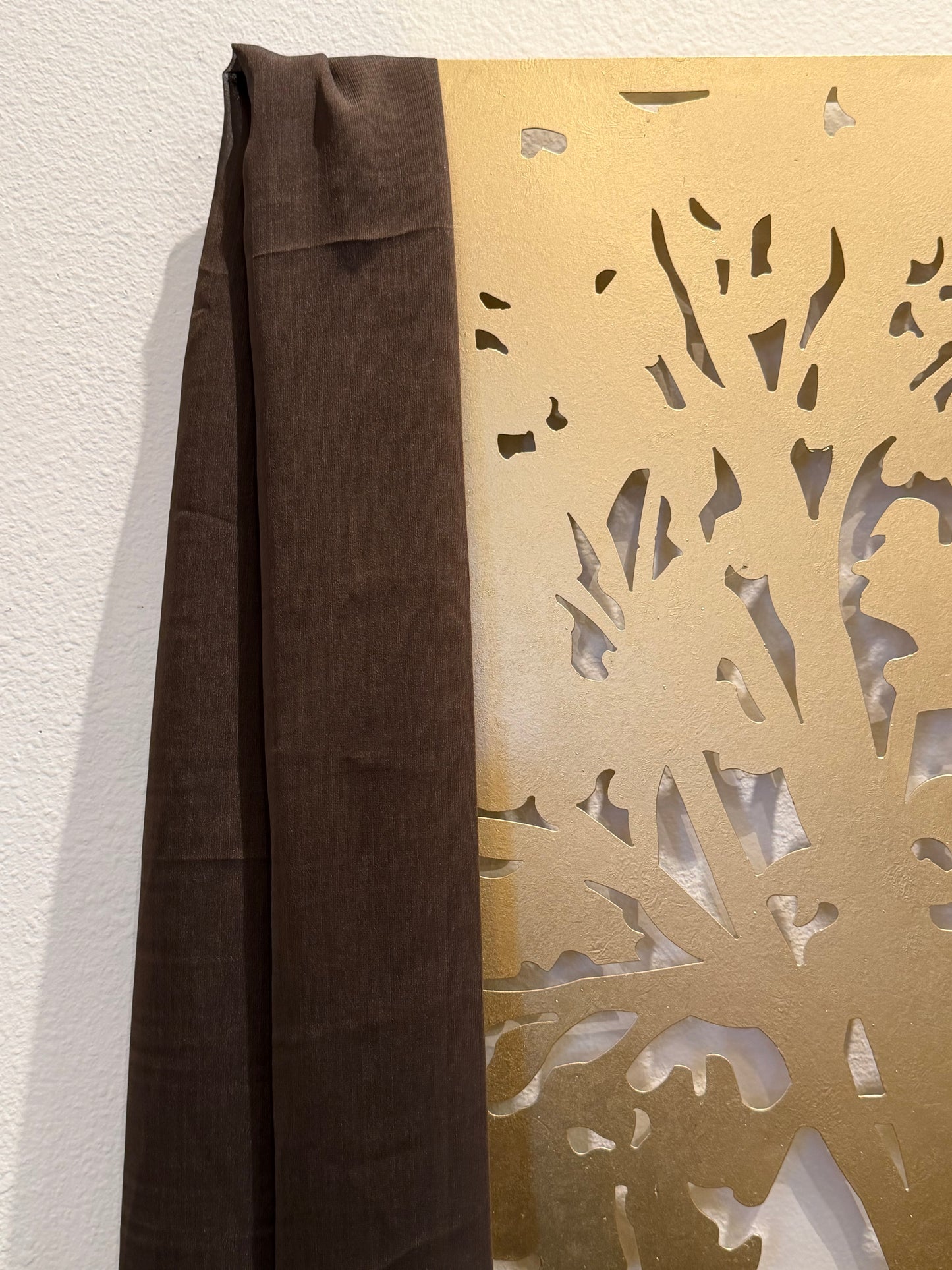 Iridescent Chiffon Hijab: Espresso