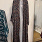 Nour Oversized Abaya - Evergreen & Blush Escape