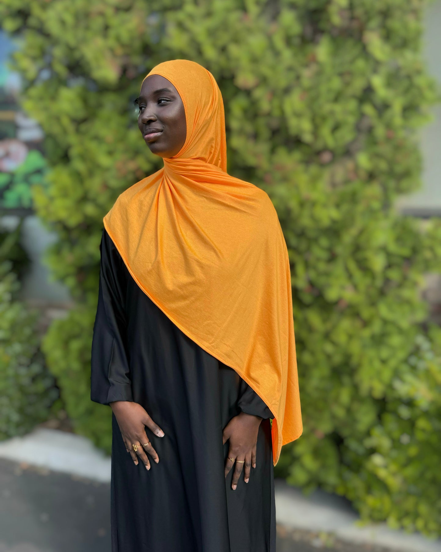 Performance Jersey Hijab: Tangerine