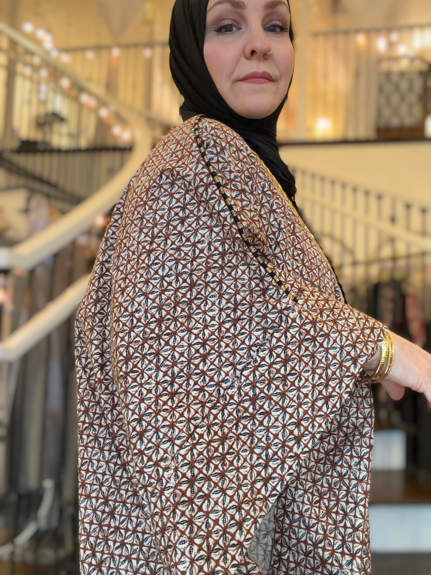 Cultural Fusion Bisht - Spice Star Mosaic