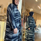 Nour Oversized Abaya - Blue Lightning