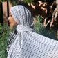 Chiffon Hijab: Classic White & Black Polka Dot