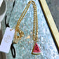 Freedom Watermelon Gold Necklace