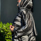 Nour Oversized Abaya - Black Lightning