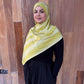 Printed Jersey Hijab: Striped Chartreuse