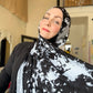 Printed Jersey Hijab: Rorschach Retro Inkblot