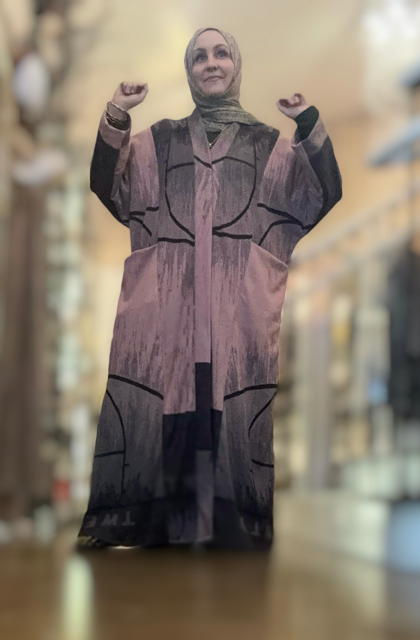 Pocket Anorak Sweater Abaya - Courtside