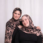 Printed Jersey Hijab: Taupe Rose