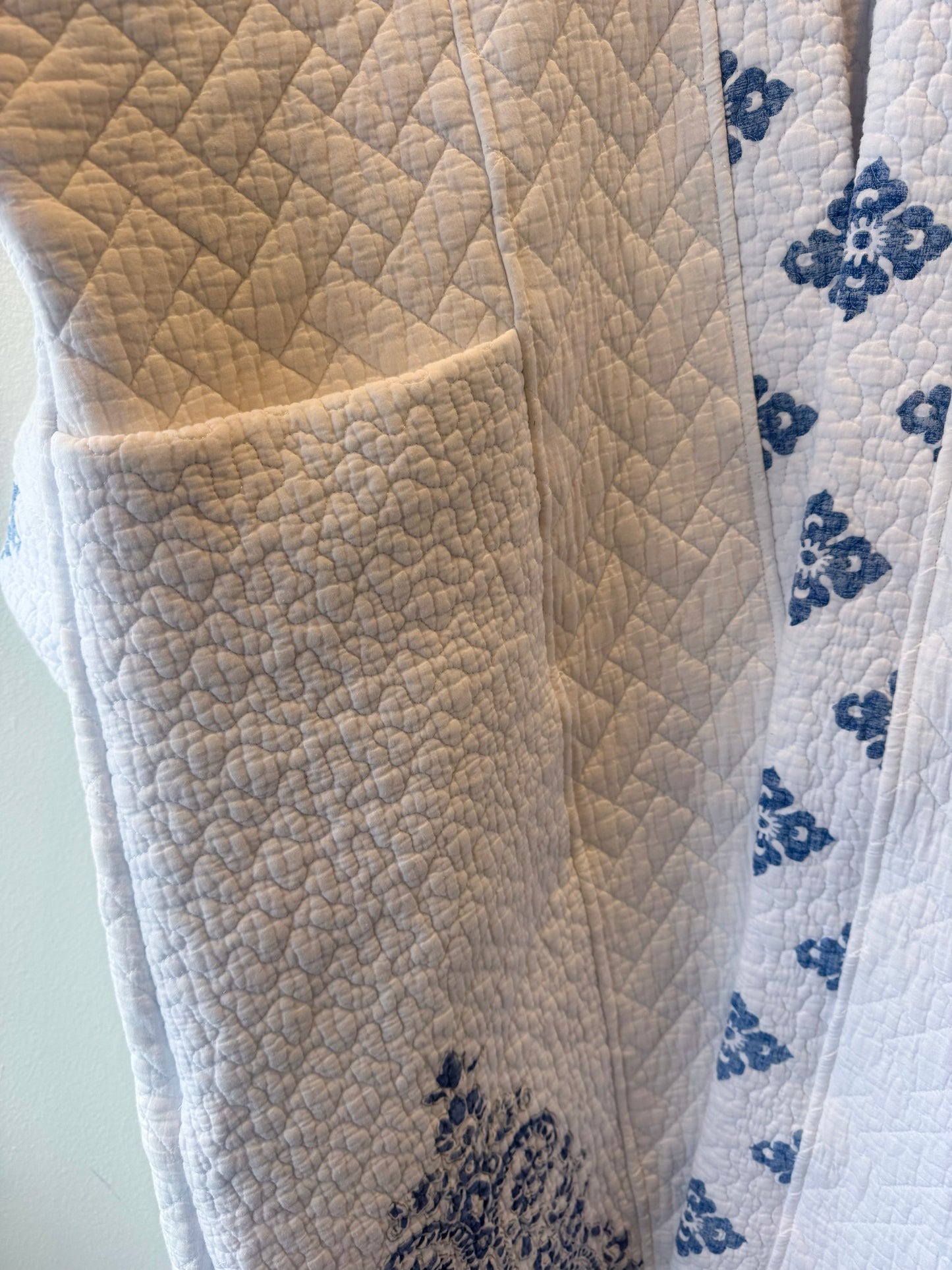 Up-cycled Pocket Anorak Abaya - Indigo Paisley