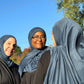 Performance Jersey Hijab: Dark Wash Denim