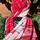 Chiffon Hijab: Red White Fade