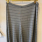 Jersey Palazzo Pant: Striped Dark Sage