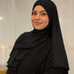 Hybrid Modal Jersey Hijab: Eclipse Black