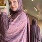 Nour Oversized Abaya - Burgundy Lace Performance