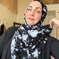 Printed Jersey Hijab: Rorschach Retro Inkblot
