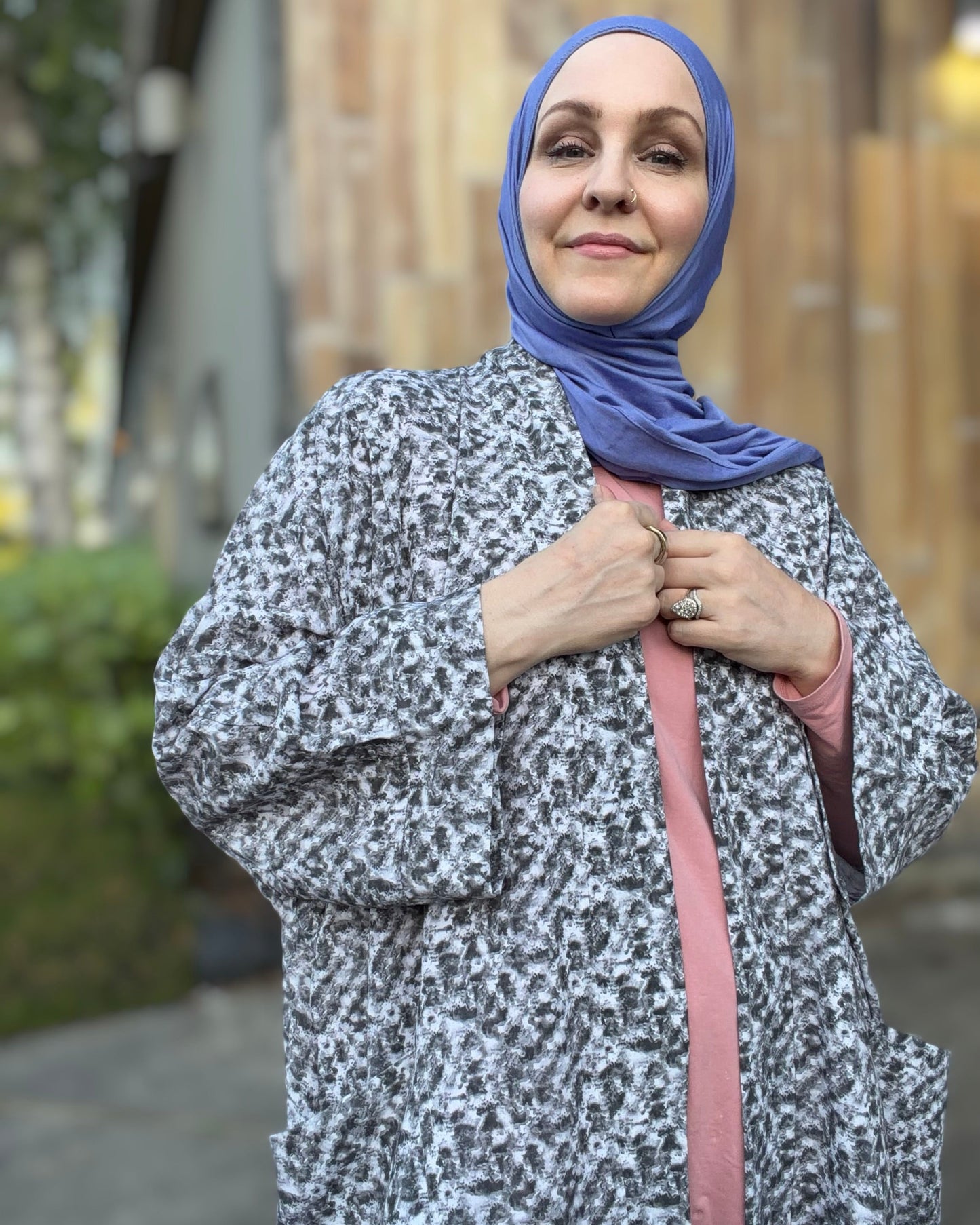 Pocket Anorak Abaya - River Rock