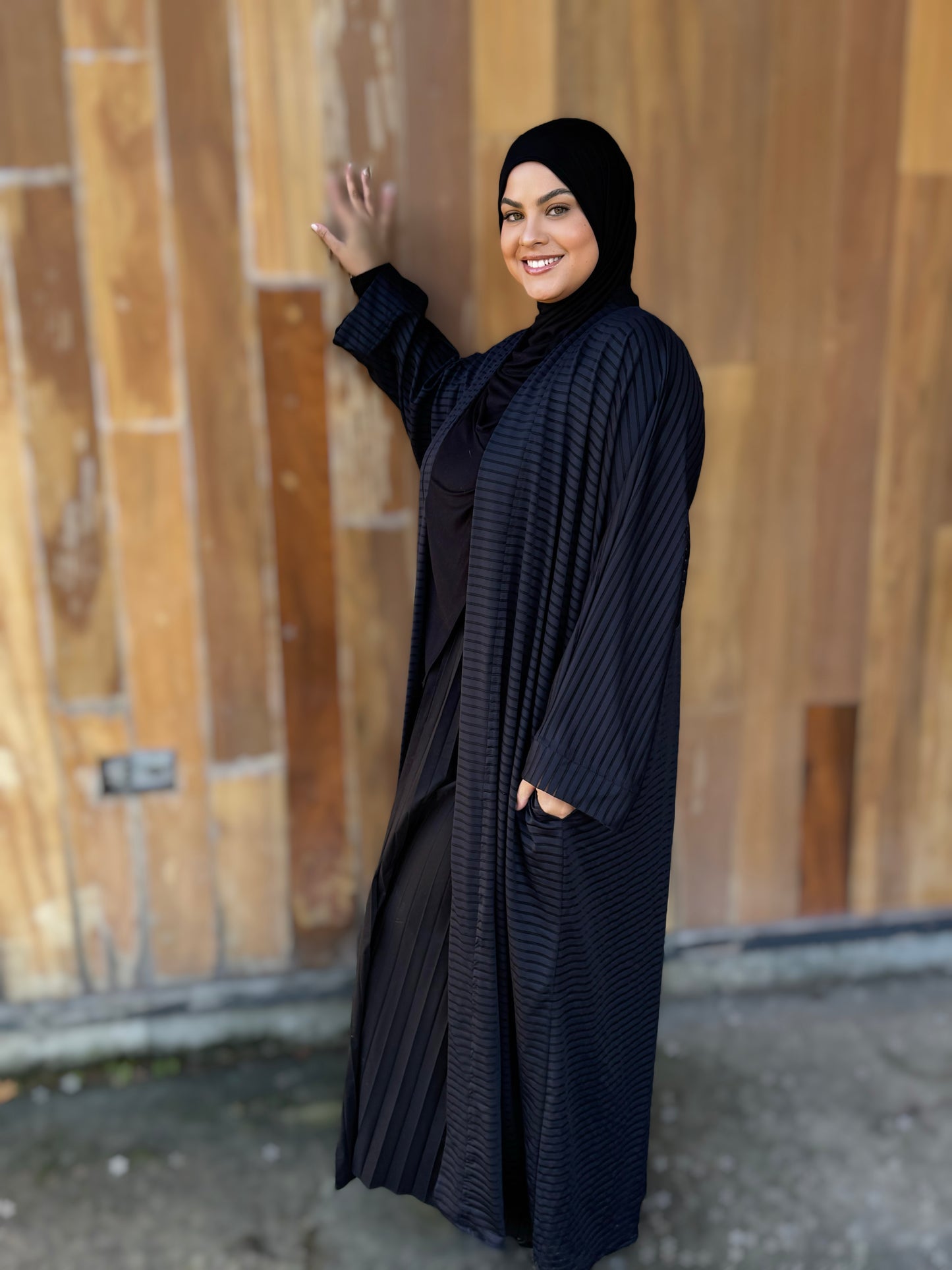 Nour Oversized Abaya - Eid Limited Edition Striped