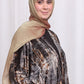 Iridescent Chiffon Hijab: Golden